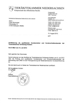 Zertifizierung der Tieräztekammer Niedersachsen